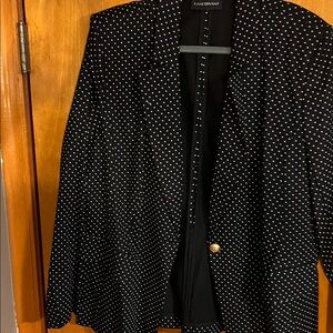 Lane Bryant Black and White Polka Dot Blazer